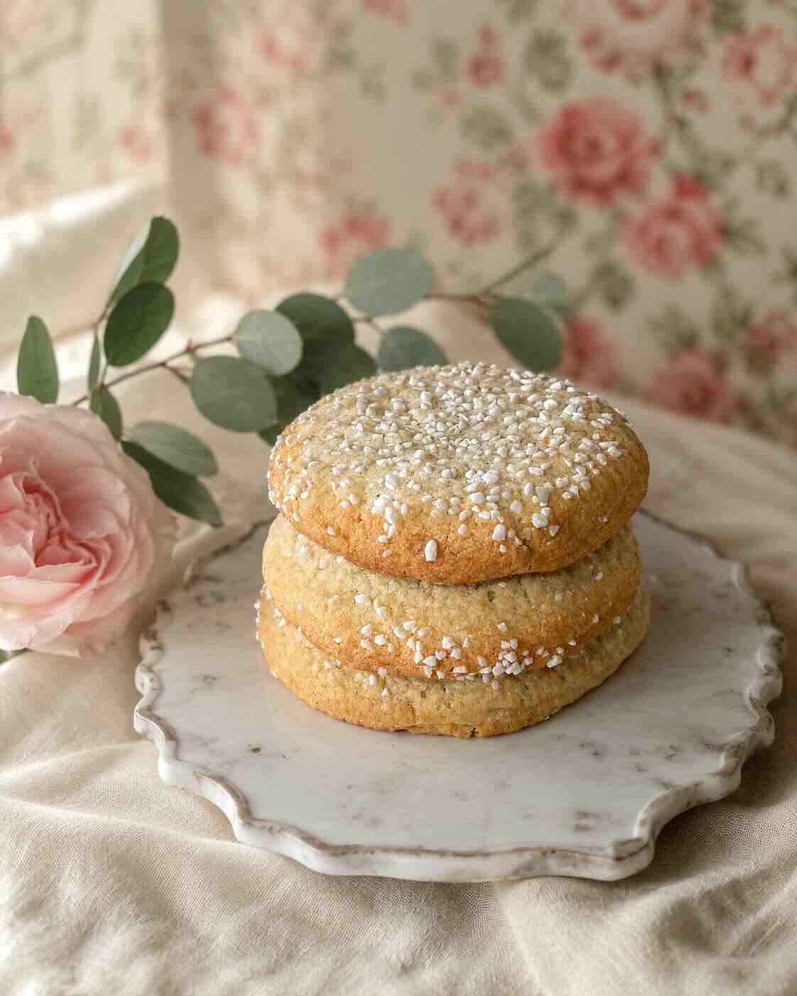 Lemon Sugar Cookie with Pearl Sugar