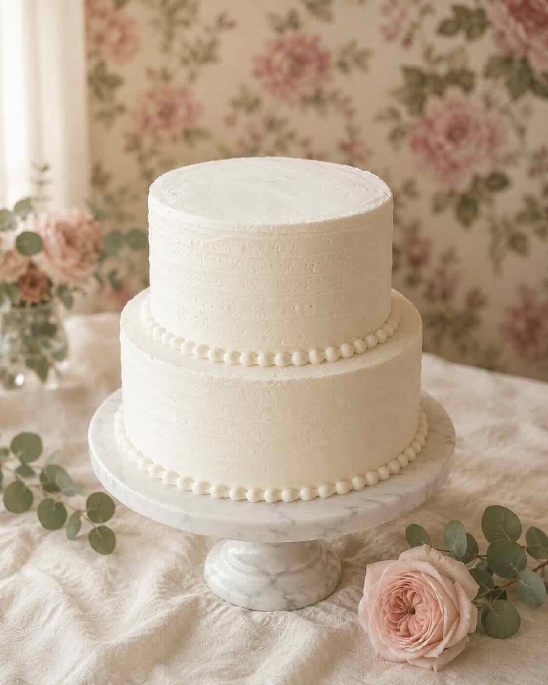 Signature Smooth Finish Wedding Cake