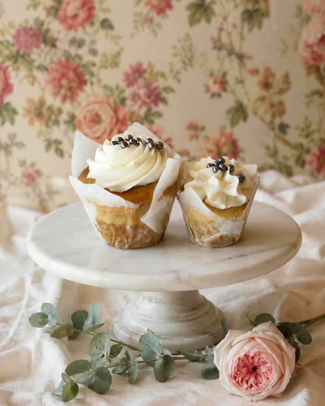 Vanilla cupcake with vanilla buttercream